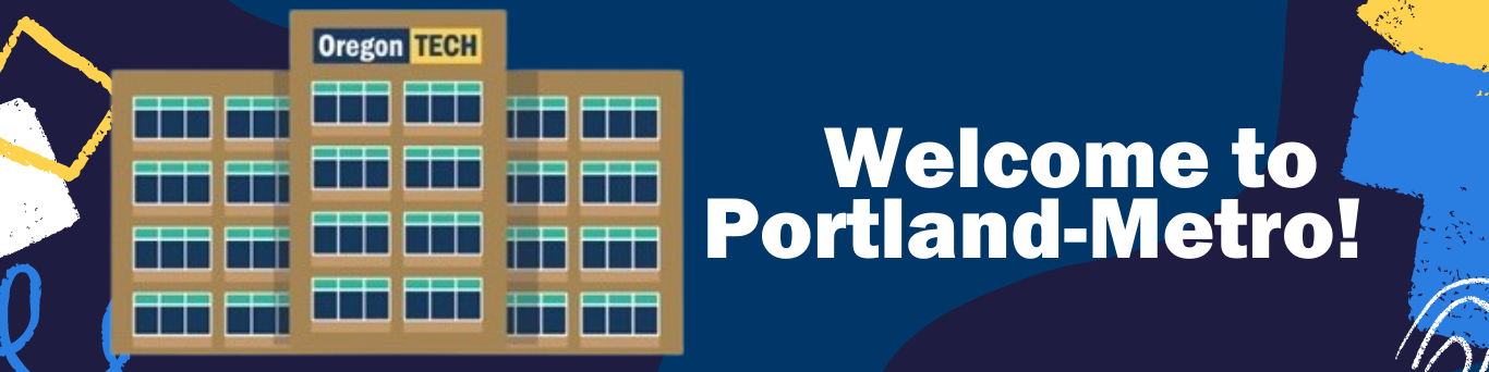 Portland-Metro Student Services welcome image shows a cartoon of the building.