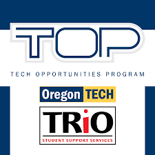 TOP logo with text "TOP Tech Opportunities Program Oregon Tech TRIO"