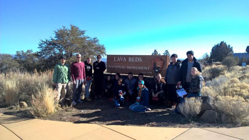 International Students at Lava Beds