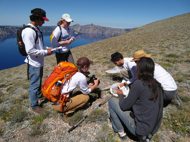 Environmental Science students at Crater Lake