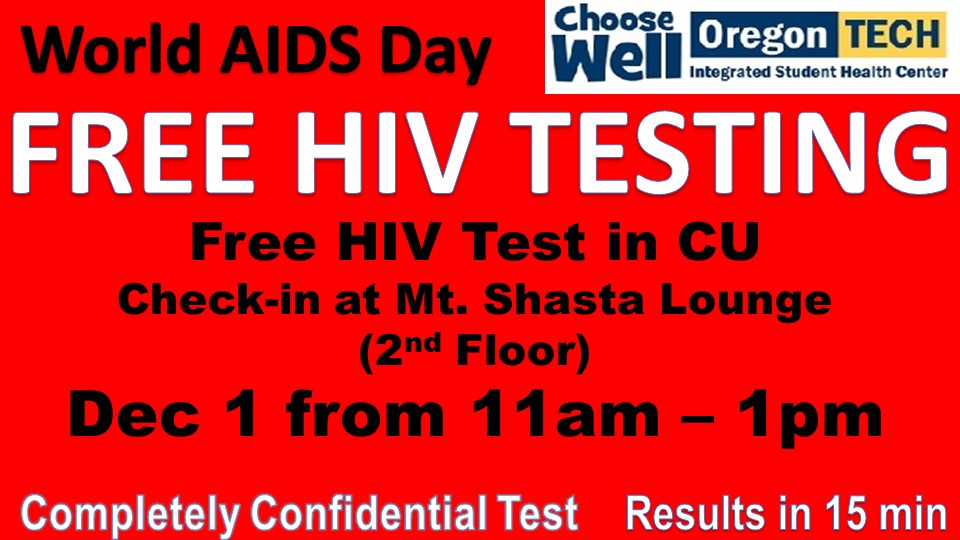 Worlds AIDS Day Free HIV Testing