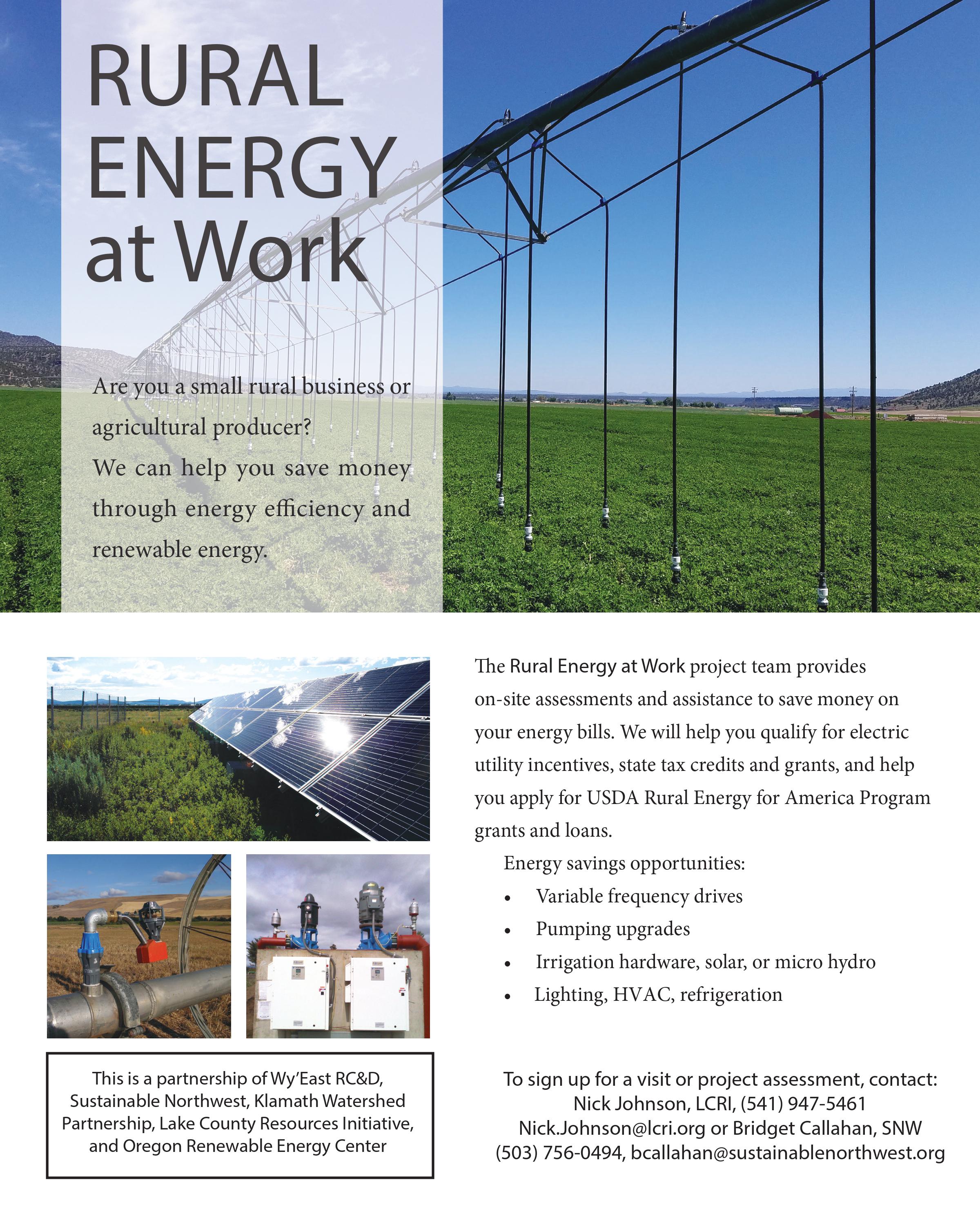 Rural Energy at Work Flyer OREC REDA 2021