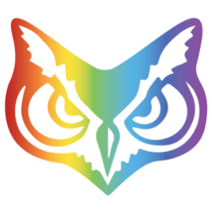 Rainbow colored Hootie icon