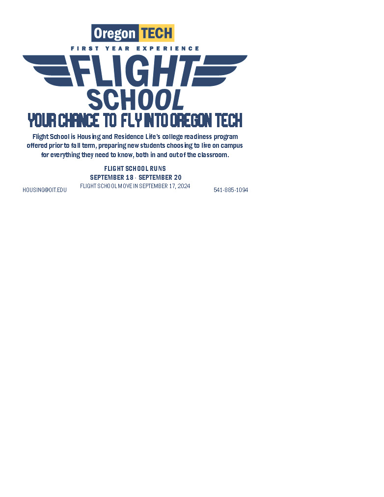 Flight School Information 2024