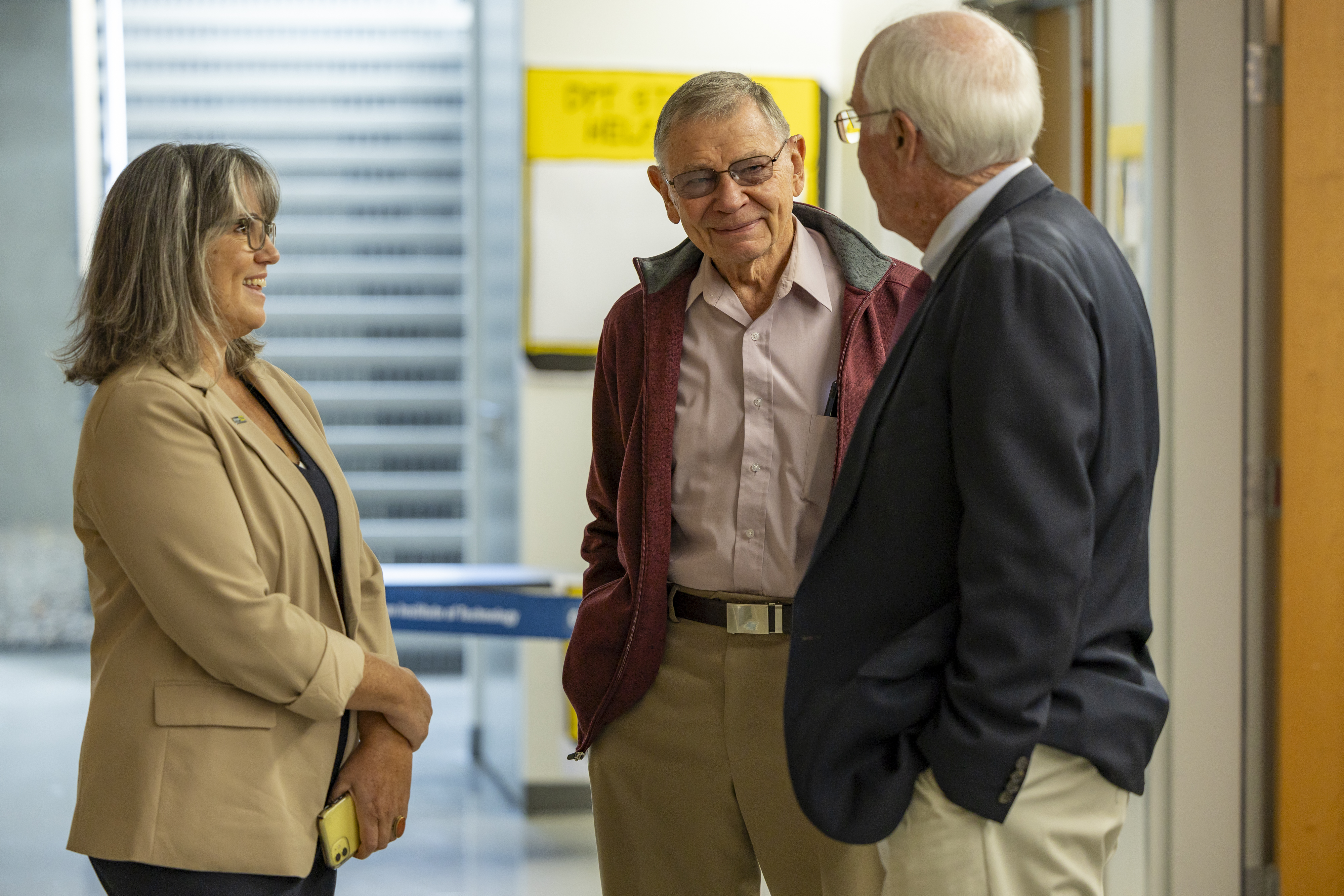 People talking and standing