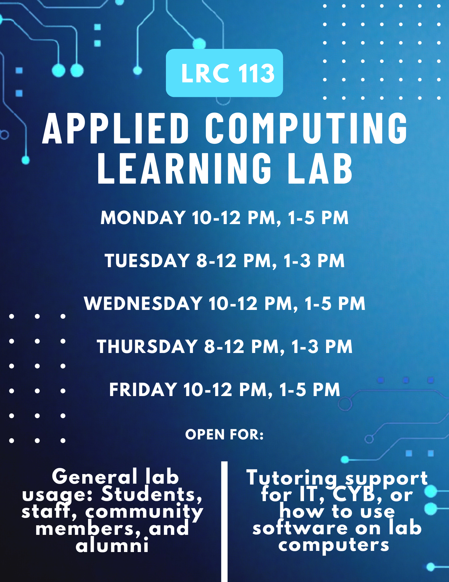 Applied Computing LL Fall 26 Hours