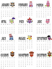 Owl Calendar