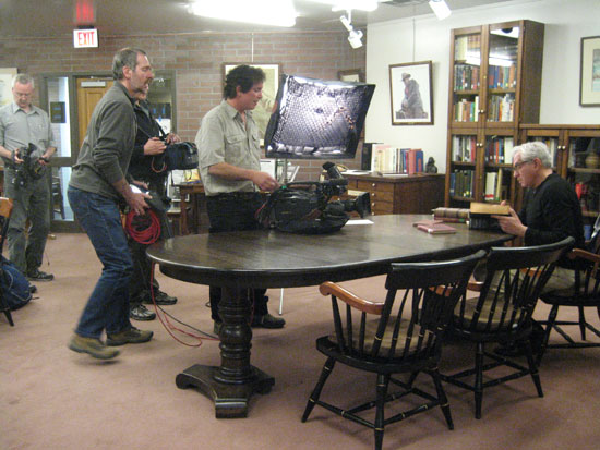 PBS Film Crew from the History Detectives along with Lyle A Shaw Library PBS Shoot