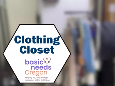 Klamath Falls clothing closet image blurred