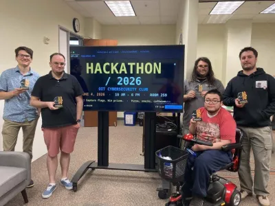 Hackathon Participants Josh, Scott, Noah, Anibal, Trevor