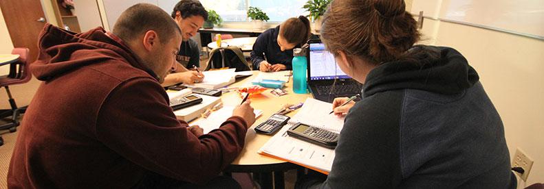 students studying