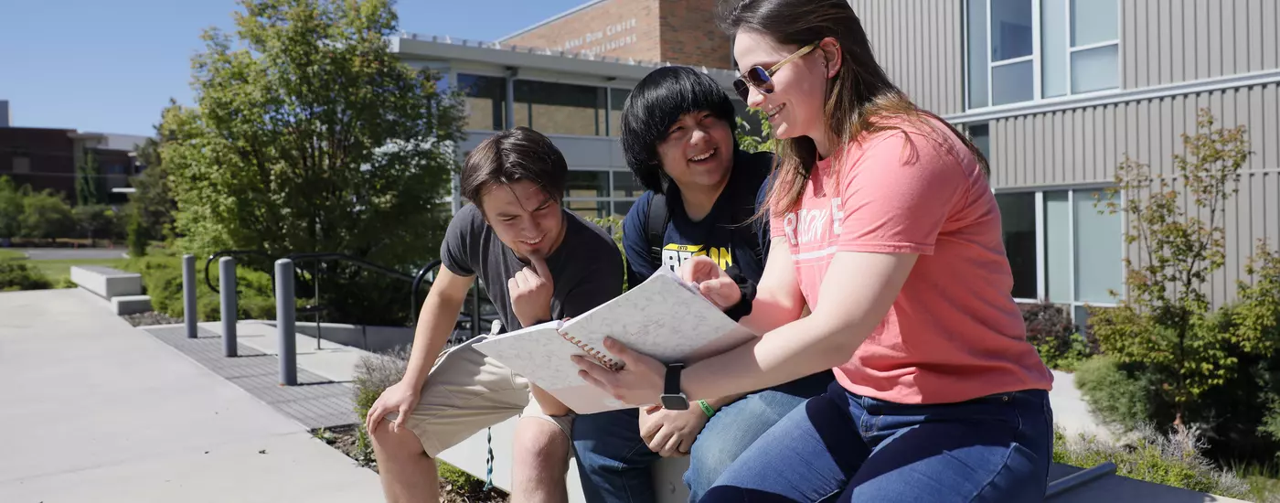 students on campus