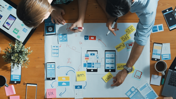 Top View Ux UI Design using Mind Map
