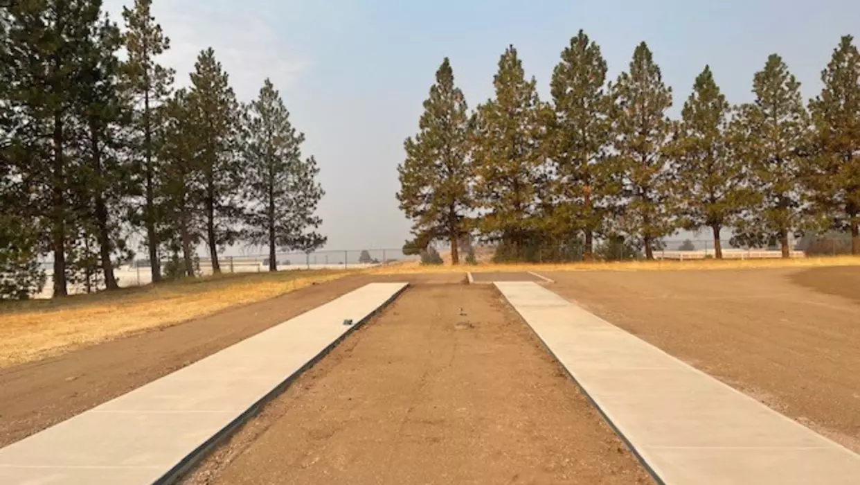 Long jump area looking west - August 2021