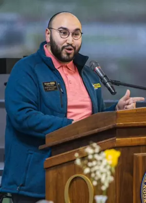 Thomas Arce speaking at TOP honors dinner 2022