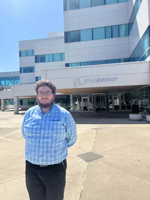 Chance Alford at Boeing's Everett Site