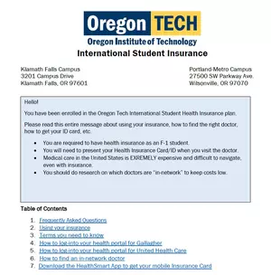 Screenshot of the Insurance How To Guide document which can be downloaded on this page. 