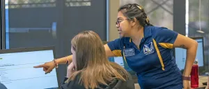Admissions Aiding Student